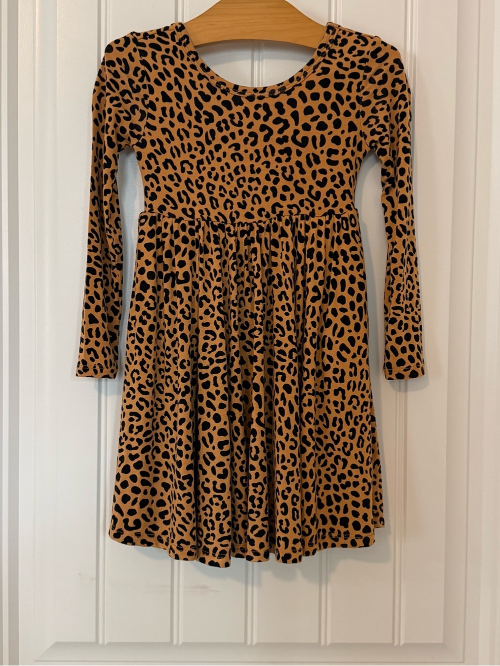 Play by Little Sleepies Leopard Print Long Sleeve Twirl Dress Size 3T